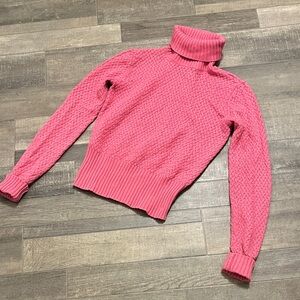 Tommy Hilfiger Pink Knit Turtleneck Sweater
